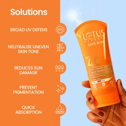 lotus herbals Sunscreen - SPF 50 PA+++ SafeSun 3in1 Matte look daily Tinted sunscreen|SPF 40 PA+++|BB glow image 4