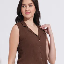 fashfun Women Regular Fit Solid Casual Shirt image 3