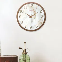 random Tic Toc Copper & White Plastic Wall Clock-picture-24