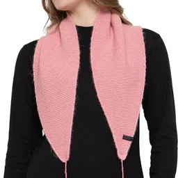 513 Self Design Wool Blend Women Pink Fancy Scarf-picture-18
