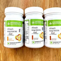 herbalife AFRESH ENERGY DRINK MIX-2 CINNAMON AND PEACH (PACK OF 3) Protein Shake-picture-16