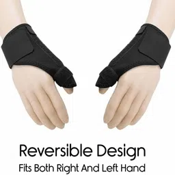 wellsetgo Thumb Brace Spica Neoprene Reversible Thumb Stabilizer for Pain| Black Splints image 4