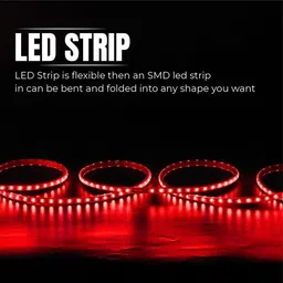 tawny 1440 LEDs 20 m Red Steady Strip Rice Lights image 4