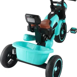 joyride Himalayan King Size Baby Tricycle for Kids | Sports Trike | Musical Horn and Lights | Double Leather Seat | Push Along Pedal Tricycle | 15 Months to 3 Years Tricycle image 4