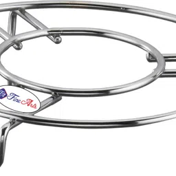 finearts flax stainless steel trivet (PACK OF 2 )kitchen and dining use/hot pot stand CHROME FINISH Trivet image 5