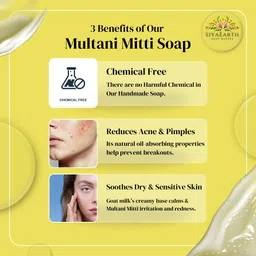 siya Natural Multani Mitti 100% Natural homemade soap for face care image 3