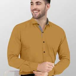 vtexx Men Regular Fit Solid Spread Collar Formal Shirt image 1
