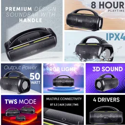 Walta Elite Brio-1360 50 W Bluetooth Party Speaker image 3