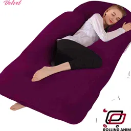 rolling animal Polyester Fibre Solid Pregnancy Pillow Pack of 1-picture-14