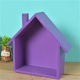 crownista Hut Shape Wooden Wall Shelf (Number of Shelves - 1, PURPLE) MDF (Medium Density Fiber) Wall Shelf-picture-12