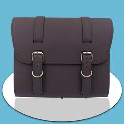 SIDE BAG BROWN UNIVERSAL FOR BIKE'S MADE IN INDIA One-side Brown Leather Motorbike Saddlebag-image-19