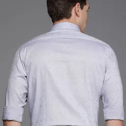 raymond Men Slim Fit Self Design Formal Shirt image 4