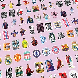 faztroo 5 cm Soccer Stickers Pack of 51 – Football Stickers for Laptop, Phone, Bottle, Etc Reusable Sticker-picture-10