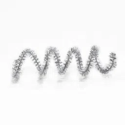 just flowers Craft Pipe Cleaner for Hobby Crafts, Scrapbooking, DIY Accessory, Synthetic Pipe Cleaners Sparkled Silver image 2