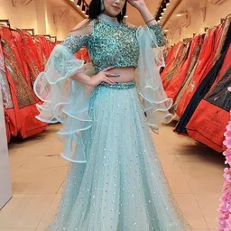 mert india Embellished Semi Stitched Lehenga Choli-picture-13