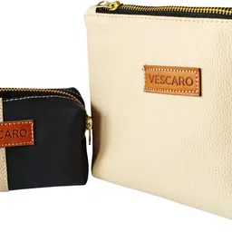 vescaro Women Beige Cosmetic Bag-picture-39