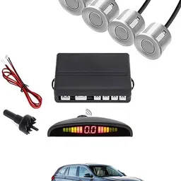 maties 4Parking Sensor Increased Safety For Passengers Silver-308 Universal Car Reverse Silver Parking Sensor With LED Display ,Buzzer-308 Parking Sensor-picture-35