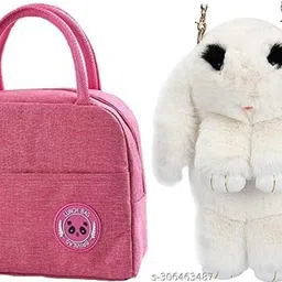 napp mall Portable and Reusable Insulated Nylon Lunch Bags Women Carrying bag (Black) Waterproof Lunch Bag-picture-31