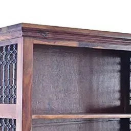 flipkart perfect homes Sheesham Solid Wood Solid Wood Semi-Open Book Shelf image 2