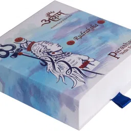 parashara ARKAM Vidya Pradayak Kavacha (4 Mukhi, 5 Mukhi, 6 Mukhi Rudraksha) Bestows knowledge, intellect and learning with Silver Capping Wood Pendant image 2