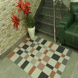 Multi Geometrical cotton 5x7 Feet Hand Woven Carpet by The Woven Legacy image 1