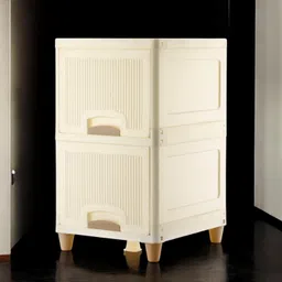 admin industries Plastic Wardrobe for Clothes Storage Organizer with Shelves PVC Collapsible Wardrobe-picture-15