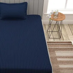 rvans creations 310 TC Satin Single Striped Flat Bedsheet-picture-22