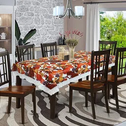 bharat retail inc PVC 6 Seater Printed Table Cover image 2