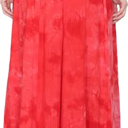 tnq Pack of 2 Women Flared Red Viscose Rayon Trousers image 2
