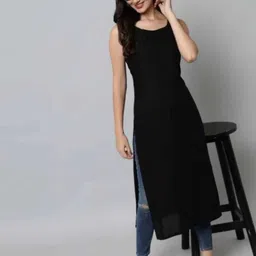 kanika trader Women Solid Cotton Rayon A-line Kurta-picture-47