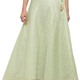 jabama Women Printed A-line Light Green Skirt-picture-23