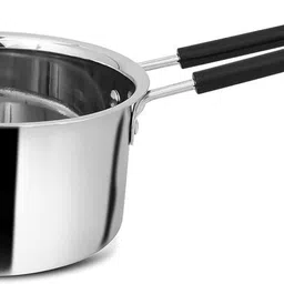 pancraft Heavy Gauge Stainless Steel Tea Pan | Mirror Finish, Milk Pan 14 cm diameter 0.75 L capacity image 3