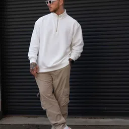 inkmox Men Full Sleeve Washed Sweatshirt image 3