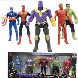 earlygenius Avengers Toy Set of 5 Super Hero Characters Action Figure Play Set : image 1