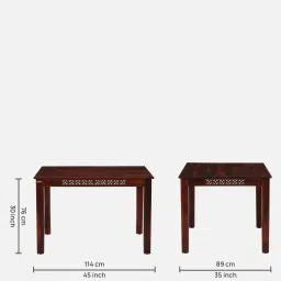 mudramark from pepperfry Parnika Sheesham Wood 4 Seater Dining Set In Scratch Resistant Provincial Teak Finish image 2