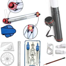 uttam Mini Drafter Contains Sheet Container Tube, Scales, Procircle, Set Square Office Set-picture-10