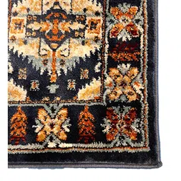 sapana carpet-mats Navy Blue Polyester Oriental 55 x 22 Inches Runner image 4