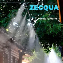 zecqua Mist fogger System kit Water fogger System Cooling fogger kit fogger Nozzle for Disinfection, Pest Control & Humidity – Portable Fogging Sprayer for Indoor & Outdoor Use image 5