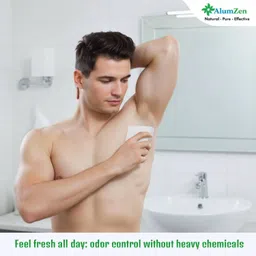 alumzen UnderArm Deodorant Alum Block | Natural Fitkari | No Fragrance image 5
