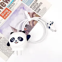 URUNIQUE Charger Case for Only iPhone 18W & 20W with 3D Cute Panda Pattern- Pack of 2 Cable Protector image 4