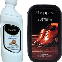 Sheppits Premium Shoe Shiner (Neutral) & Suede/Nubuck Shoes Cleaner (Natural) Shoe Care Kit-picture-15