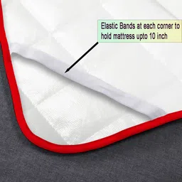 flipkart smartbuy Double Size Elastic Strap Polycotton Breathable, Waterproof Mattress Cover image 2