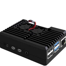 iduino Raspberry Pi 4 Armor Case with Dual Fan,Raspberry Pi 4 Passive Aluminum Alloy Case with Cooling Fan for Raspberry Pi 4 Model B (2510 Fan) Electronic Components Electronic Hobby Kit-picture-17