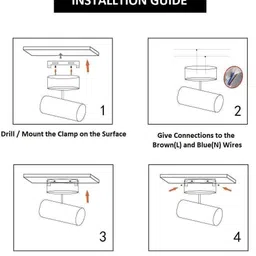 errol 9 watt spot light,focus light,Wall light,Color- White Spot Light Ceiling Lamp image 5