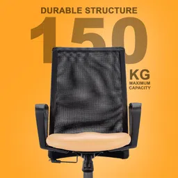 hof Adjustable Seat Chair For Office & Home use Leatherette Office Executive Chair image 3