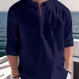 nnc Men Striped Cotton Silk Straight Kurta-picture-25