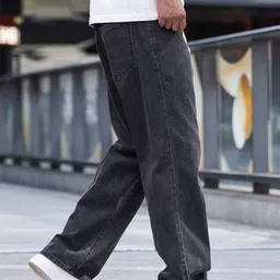 zaysh Men Loose Fit Mid Rise Grey Jeans image 2