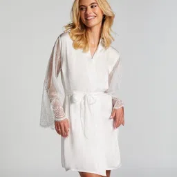 mansey White Free Size Bath Robe-picture-19