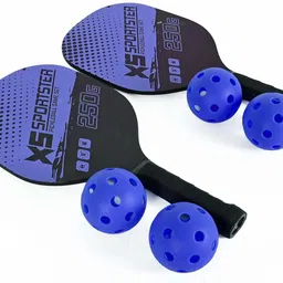 spocco Wooden Pickle Ball Paddles Racket Set With 2 Paddles,4 Pickleballs & Backpack_18 Pickleball Paddle image 5