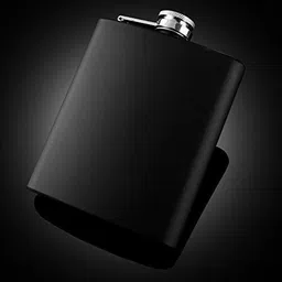 sochep Premium 8 oz Black, Leakproof, Flask - Highest Food Grade (304) Stainless Steel Hip Flask image 2